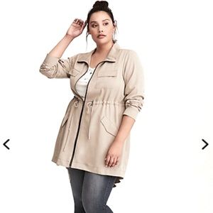 Torrid Tan Drape Twill Anorak Jacket Size 2x